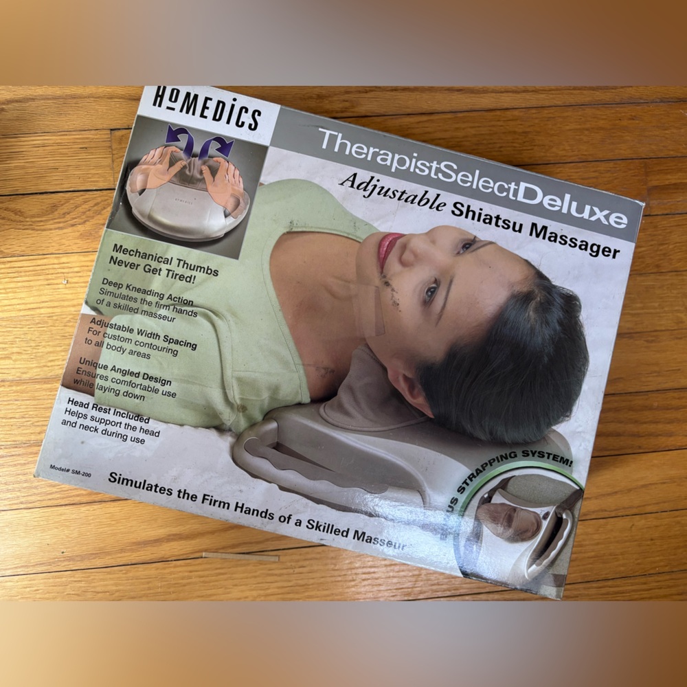 Homedics Adjustable Shiatsu Massager with Gray Accents